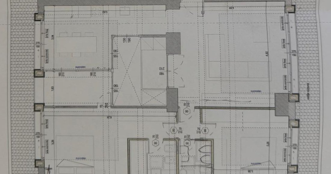 Planimetria di un progetto edilizio per nuove costruzioni